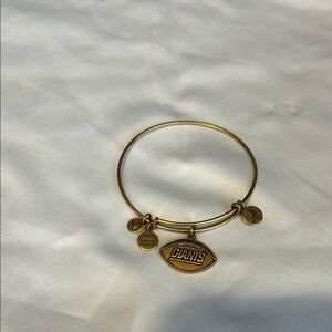 Alex And Ani New York Giants Gold NFL Football Charm Bangle Bracelet